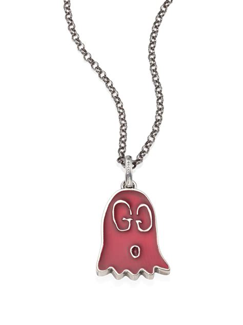 gucci ghost necklace dupe|gucci ghost necklace pendant pink.